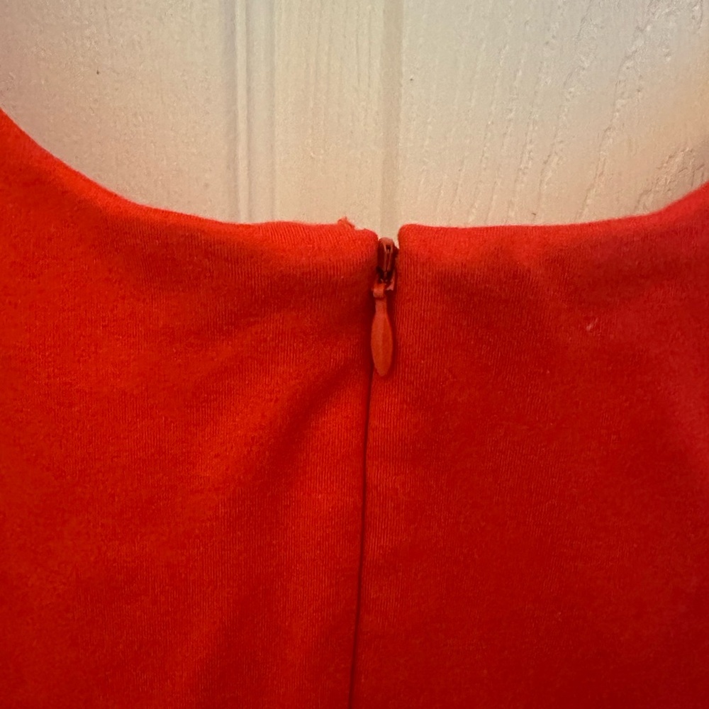 Babaton size 2 hot Orange pencil/midi dress - Picture 2 of 7